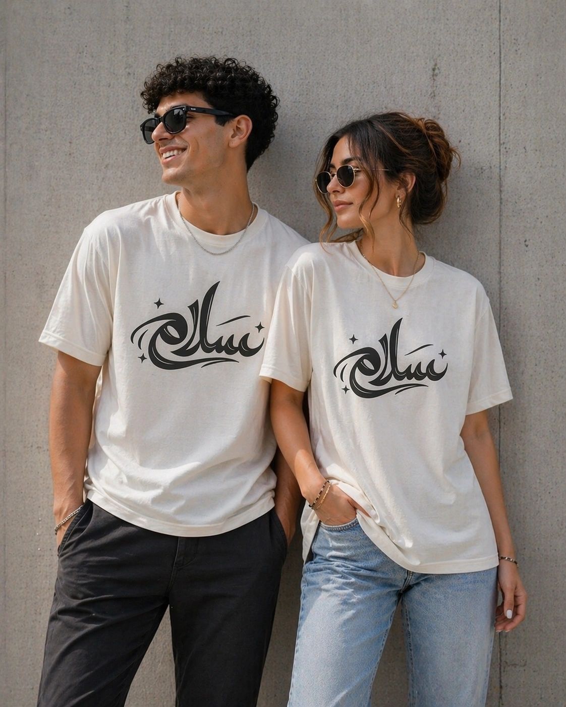Salam Arabic graphic tee featuring a retro streetwear design in a comfortable, stylish fit.
